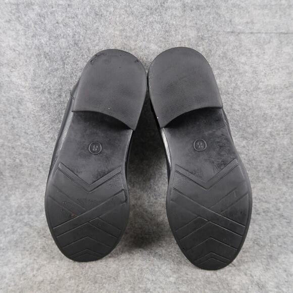 Ankle Boots Womens 8 Shoes Casual Chelsea Pull On Black Bootie Block Heel Studs - Picture 12 of 15